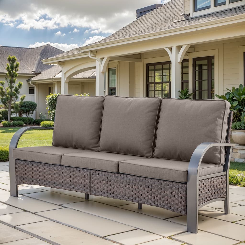 Outdoor Patio 3 Seater Sofa Furniture Couch Sofa