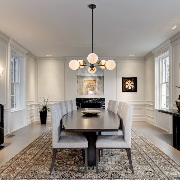 Modern Transitional 4 6 Light Sputnik Globe Frosted Glass Chandelier for Dining Room On Sale Bed Bath Beyond 39002974