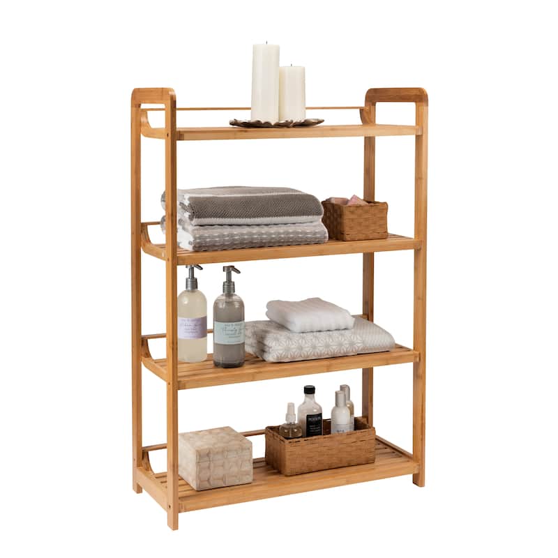 Organize It All Deluxe 4 Tier Bamboo Shelf - 27.75" x 12" x 41.25"