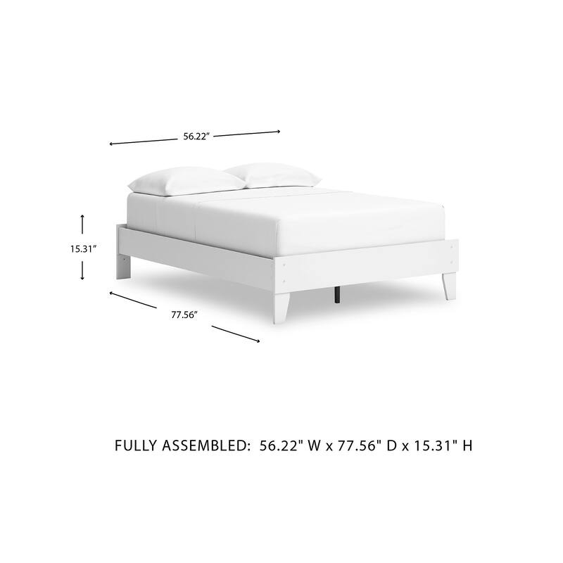 Signature Design by Ashley Hallityn White Full Platform Bed