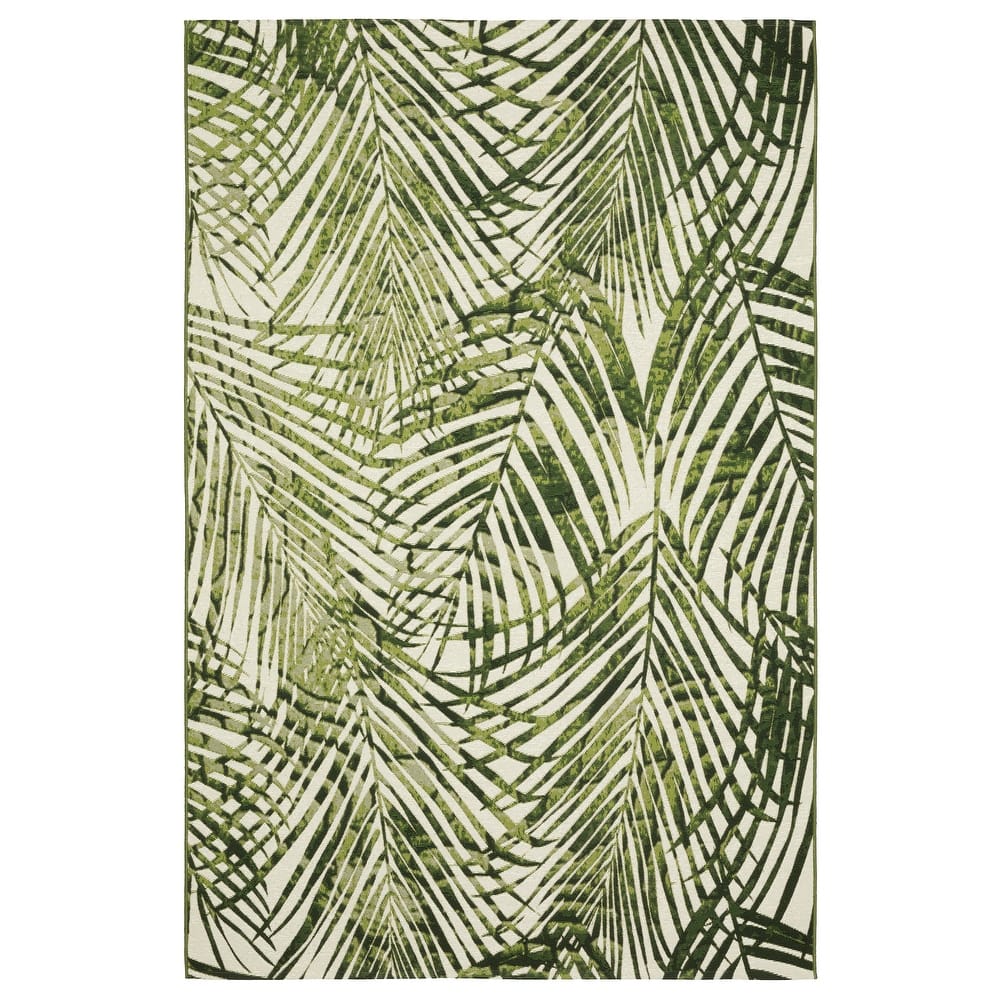 Style Haven Nova Layered Tropical Leaves Green/ Ivory Area Rug