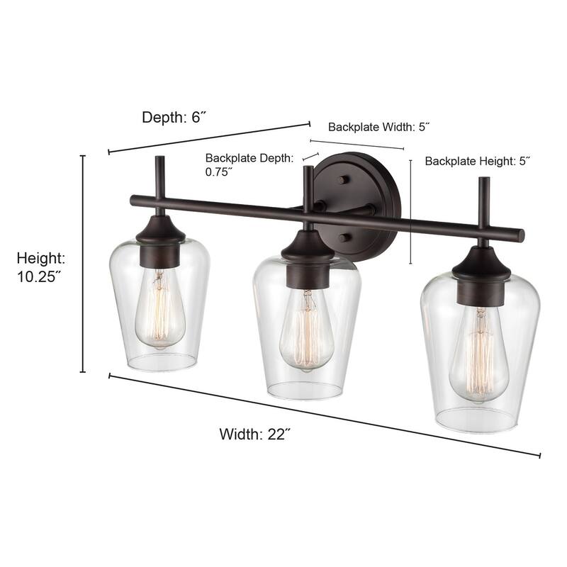 Ashford 3-Light Vanity Chrome