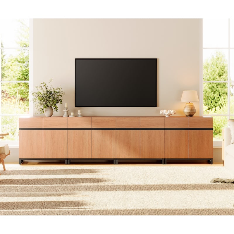 Modern TV Stand for TVs up to 120 inch, 4 in 1 TV Console with Adjustable Shelves, Media Console Table