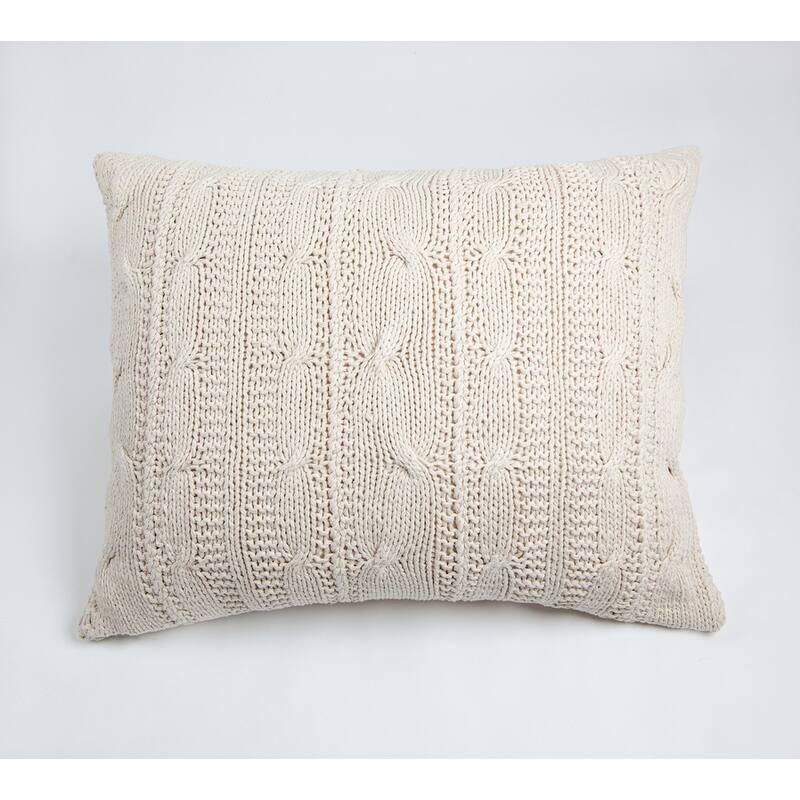 Micah Knitted Sham, Grey, Euro
