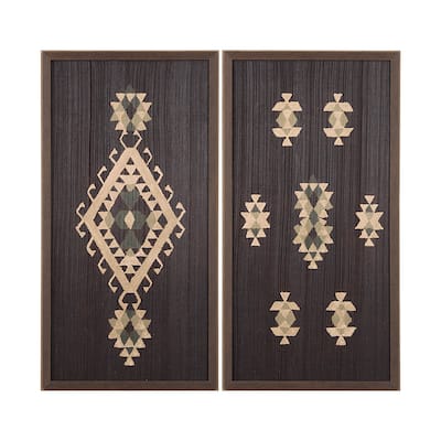 Brown Tapestry III (Set of 2) Framed Art Print