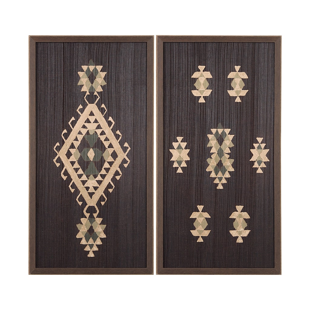 Brown Tapestry III (Set of 2) Framed Art Print
