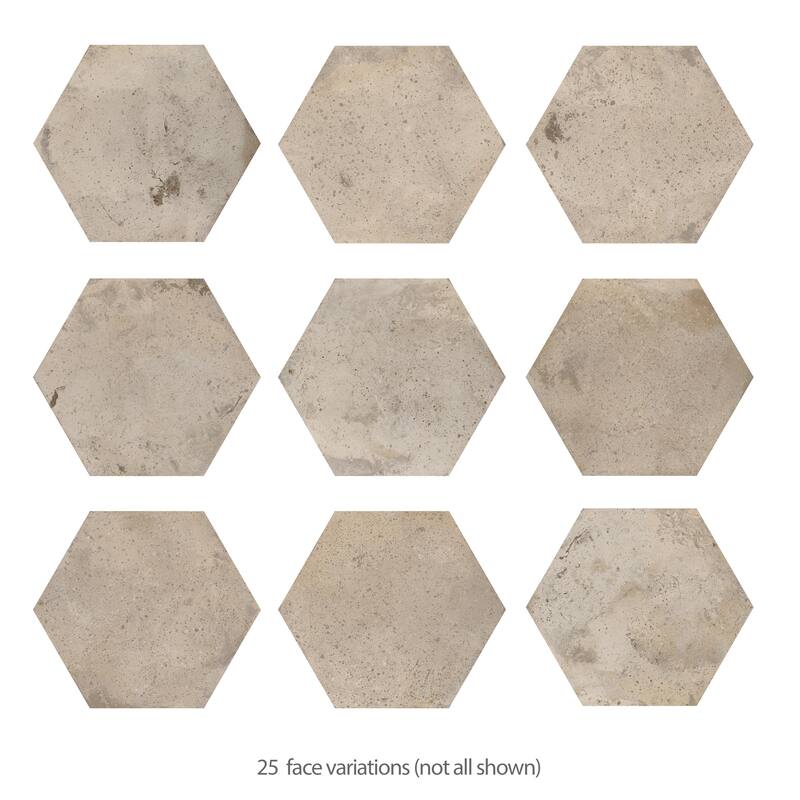 Merola Tile Archai Hex Mellow 9-1/8" x 10-1/2" Porcelain Floor and Wall Tile