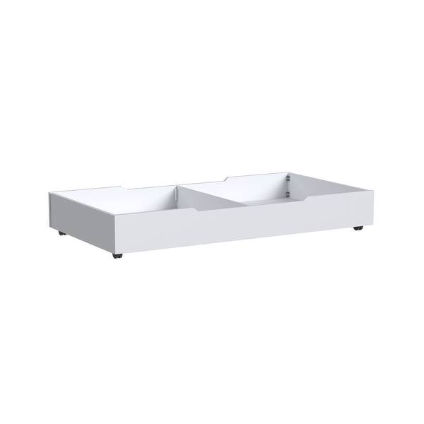 slide 2 of 2, Rowan 75" Wide Modern Style Trundle, Ash Linen White