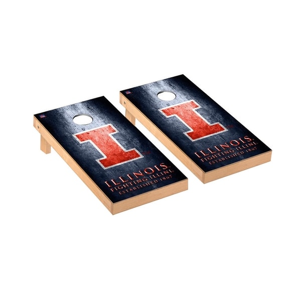 slide 2 of 5, Illinois Fighting Illini Museum Cornhole Board Set