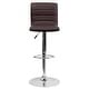 preview thumbnail 78 of 111, Modern Vinyl Stitch Back Adjustable Height Barstool - 16"W x 19"D x 35" - 44"H