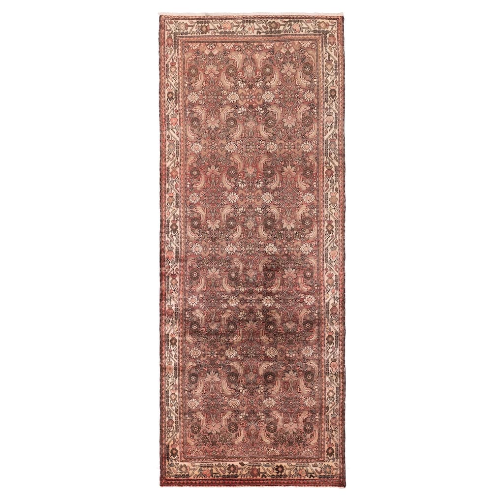 ECARPETGALLERY Hand-knotted Andelz Dark Red Wool Rug - 3'7 x 9'9