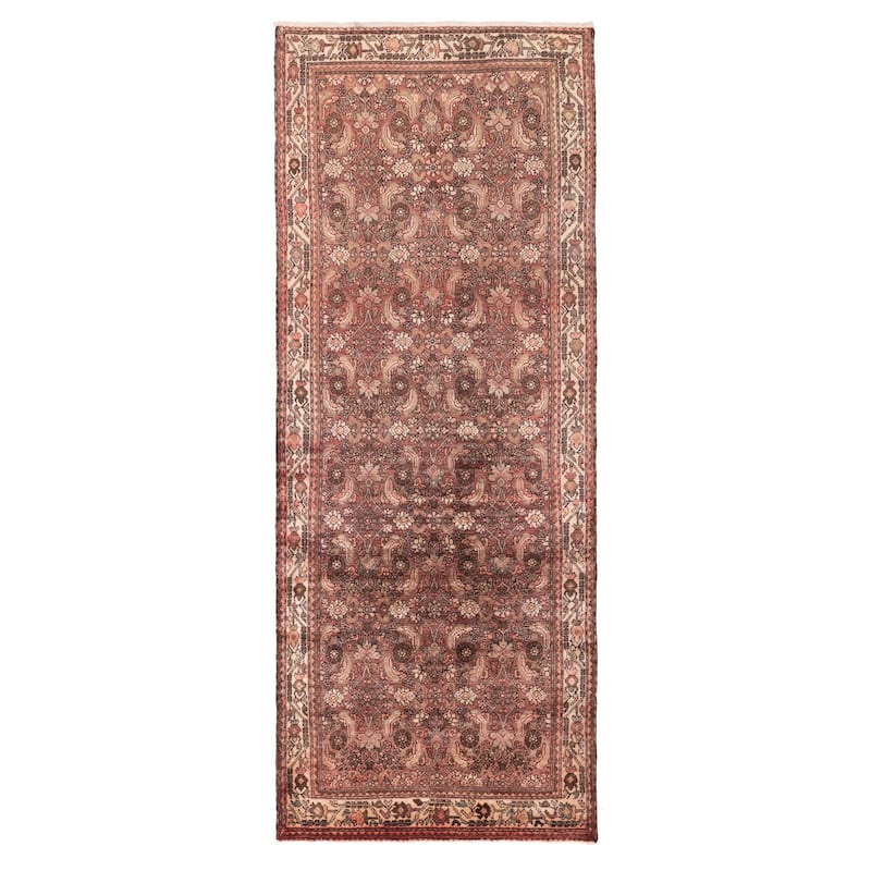 ECARPETGALLERY Hand-knotted Andelz Dark Red Wool Rug - 3'7 x 9'9