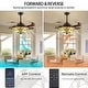 preview thumbnail 18 of 49, Smart Tiffany Stained Glass Retractable Led Ceiling Fan