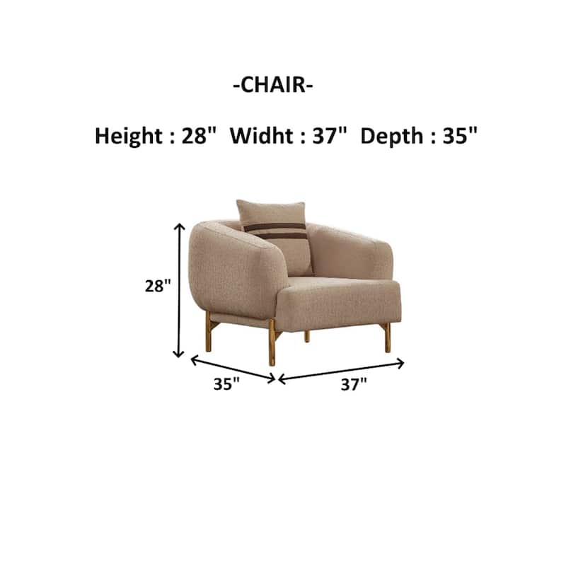 Maria 4 Pieces Living Room Sets 2 Sofa 2 Chair