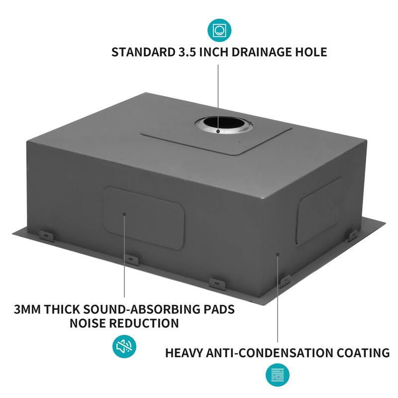 Drop-In 16 Gauge Single Bowl Stainless Steel Kitchen Sink in Brushed Nickel