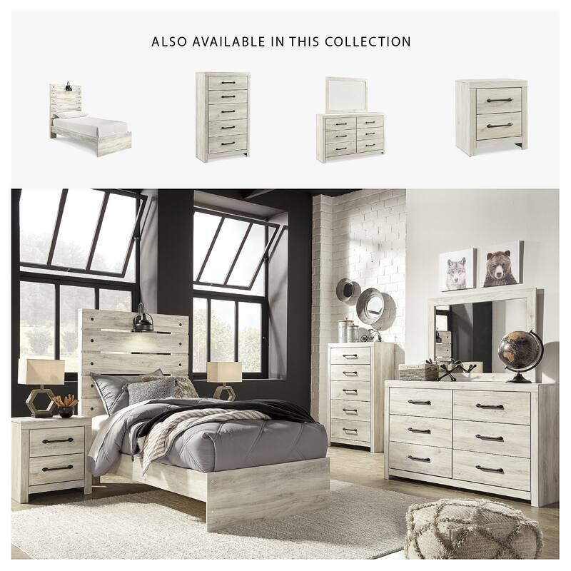 Cambeck Whitewash Panel Bed