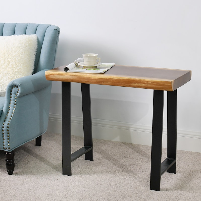 Natural Wood Rectangle Coffee Side Table 31"x14"x26"