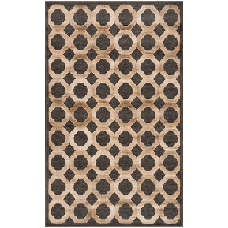 Martha Stewart by SAFAVIEH Masouma Viscose Rug - 3'3" x 5'3" - Soft Anthracite/Anthracite