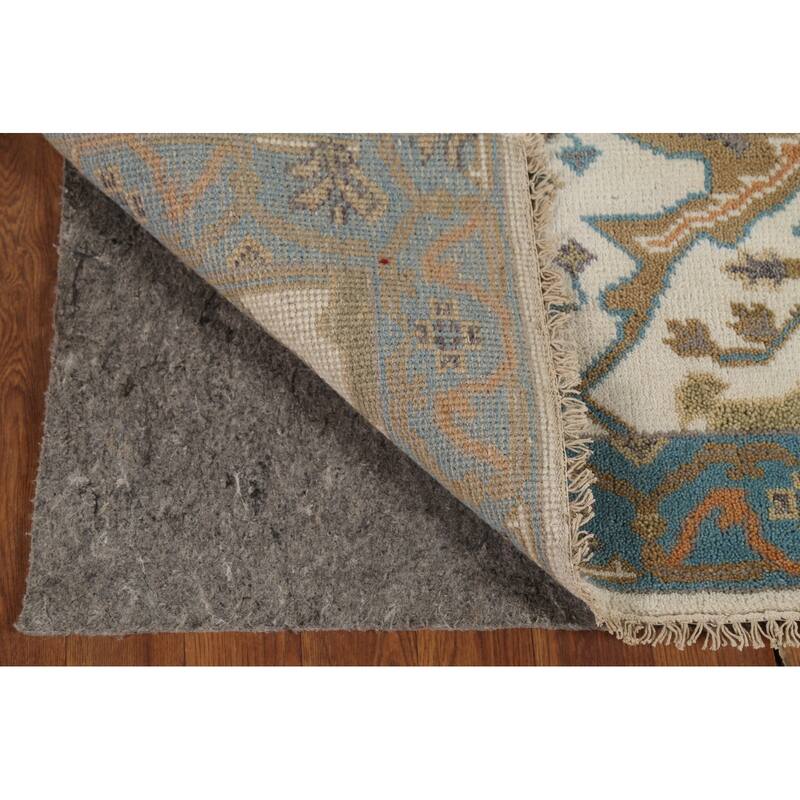 All-Over Oushak Indian Runner Rug Handmade Wool Carpet - 2'7"x 7'8"