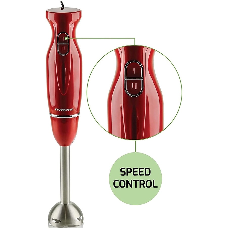 Ovente Electric Immersion Hand Blender 300 Watt 2 Mixing Speed with  Stainless Steel Blades, HS560 Series - Bed Bath & Beyond - 23465964