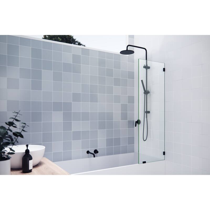 Glass Warehouse 58.25" x 20" Frameless Shower Bath Fixed Panel