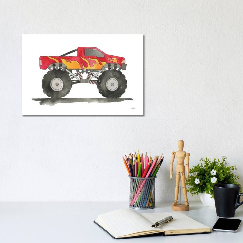 iCanvas "Monster Truck" by Kelsey McNatt Canvas Print - 8x12x0.75