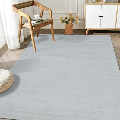 Ivory Transitional Solid Urban Area Rug - Elegant and Timeless Design - 5' x 8'