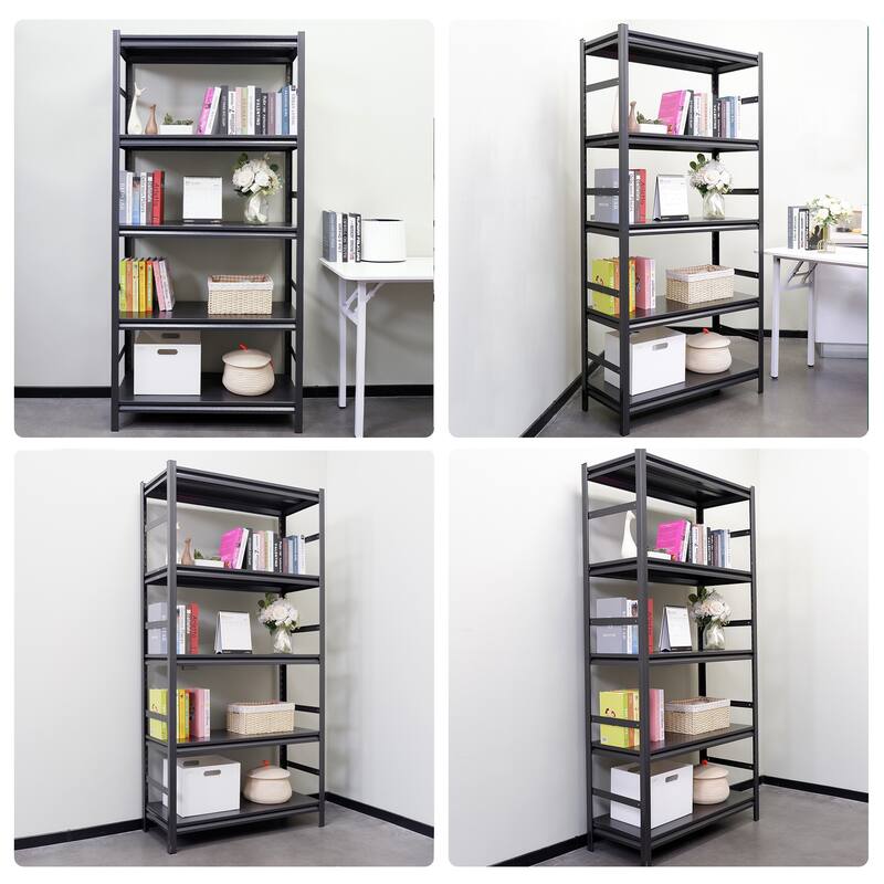 Heavy Duty 5-Shelf Metal Shelving Units, Adjustable Height Storage Rack for Kitchen Garage