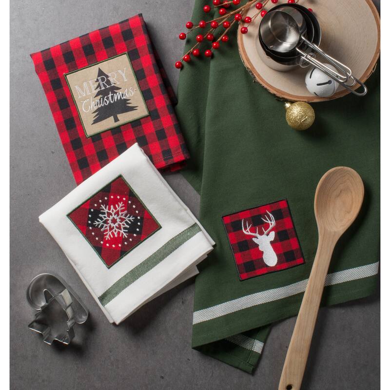DII Assorted Christmas Printed Dishtowel
