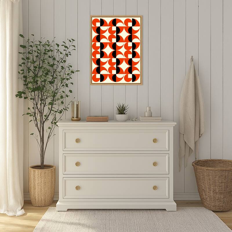 Geometric Abstract Design I by Petr Strnad Framed Canvas Wall Art Print