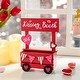 preview thumbnail 1 of 6, Glitzhome 10"H Valentine's Wooden KISSING BOOTH Table Decor - 10''H 10''H
