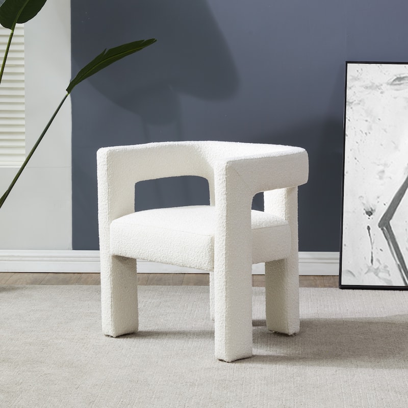 SAFAVIEH Couture Deandre Cut Out Accent Chair (Fully Assembled) - 24.8 IN W x 20.8 IN D x 26.8 IN H
