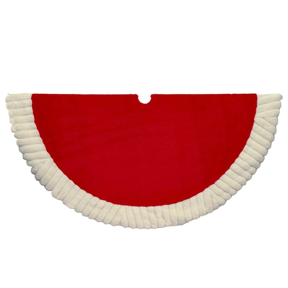 Kurt Adler 48-Inch Red and White Tree Skirt