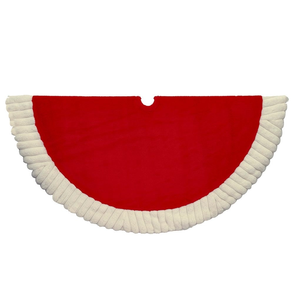 Kurt Adler 48-Inch Red and White Tree Skirt