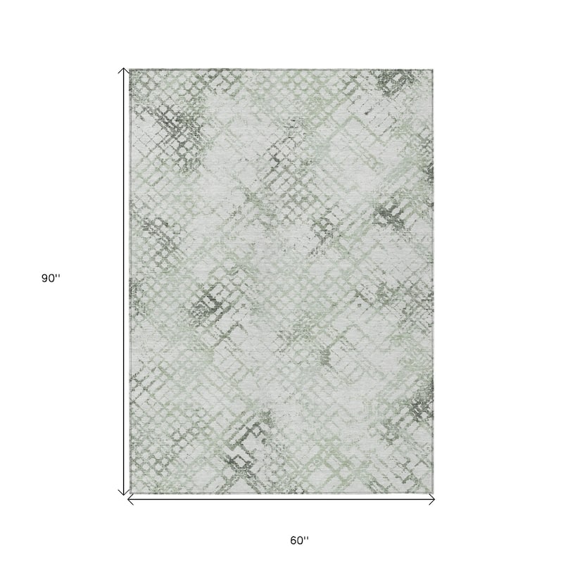 HomeRoots Geometric Transitional Rectangle Outdoor Rug
