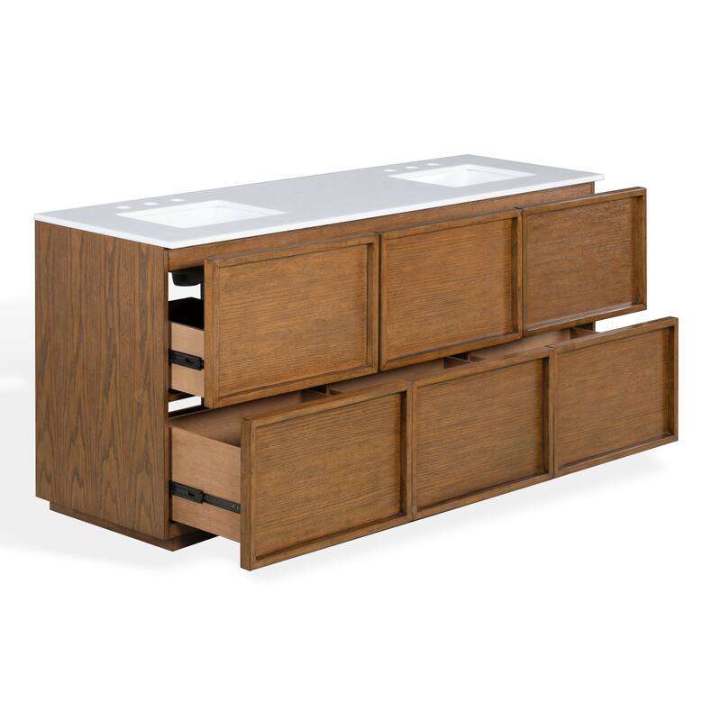 SAFAVIEH Couture Gabrietta Sink Vanity - 72"W x 22"D x 34"H