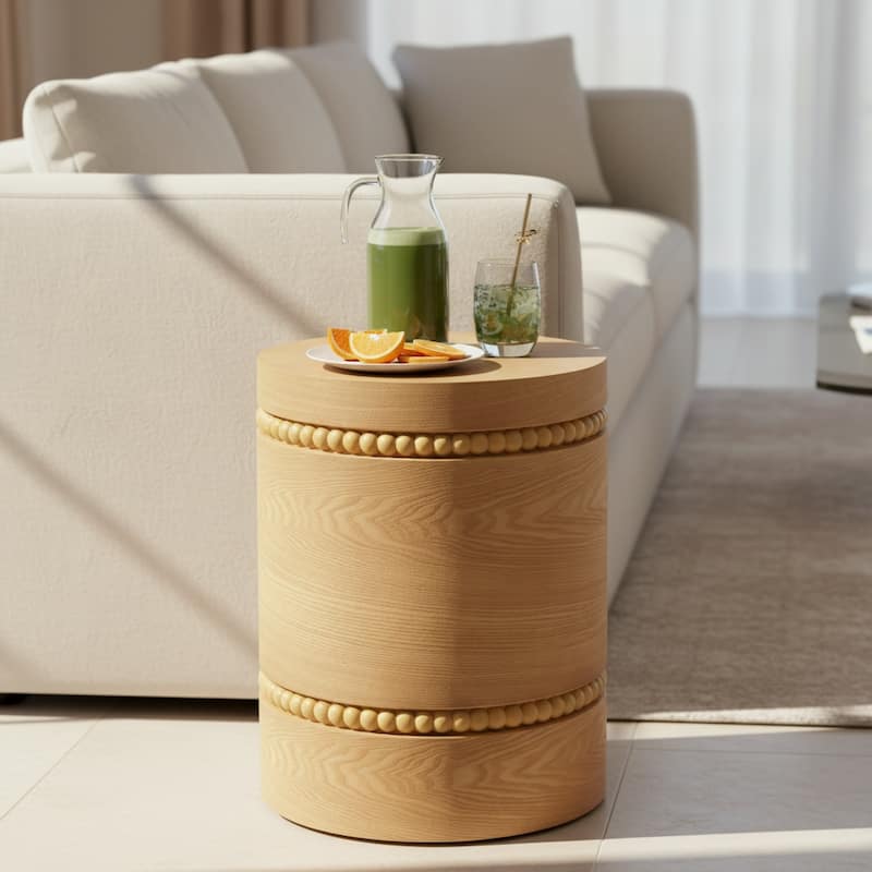 Christopher Knight Home - Camden Modern 15.35" Lightweight Wave-Shaped End Table with Tiered Shelves for Bedroom, Living Room