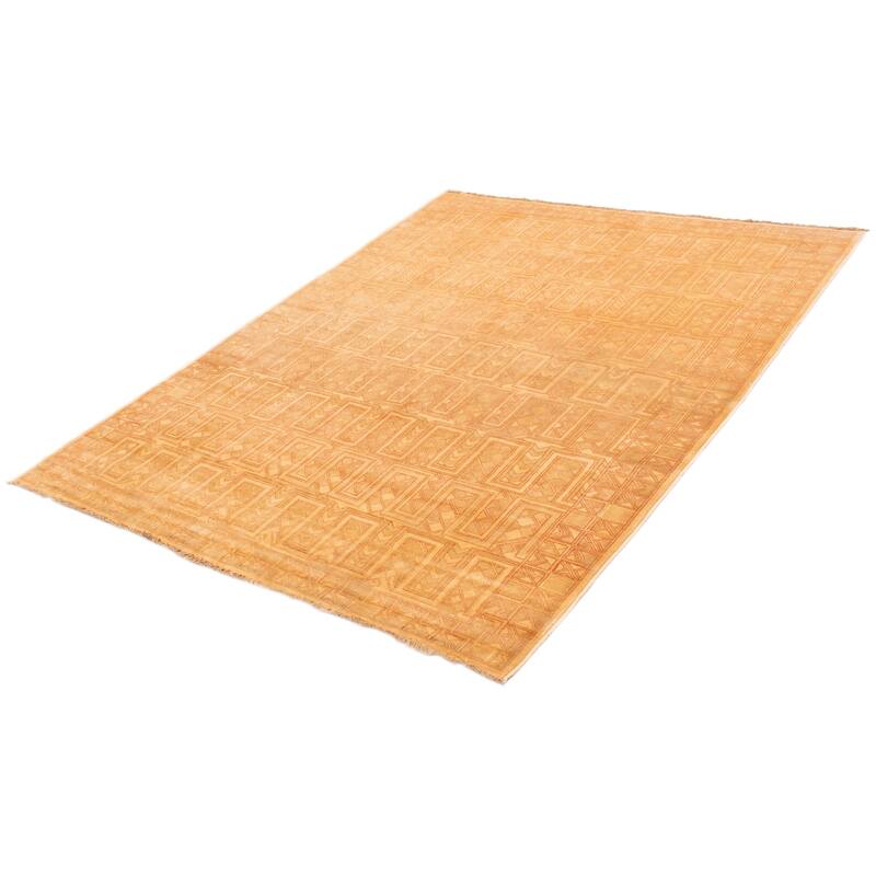 ECARPETGALLERY Hand-knotted Finest Peshawar Ziegler Beige Wool Rug - 7'8 x 9'8