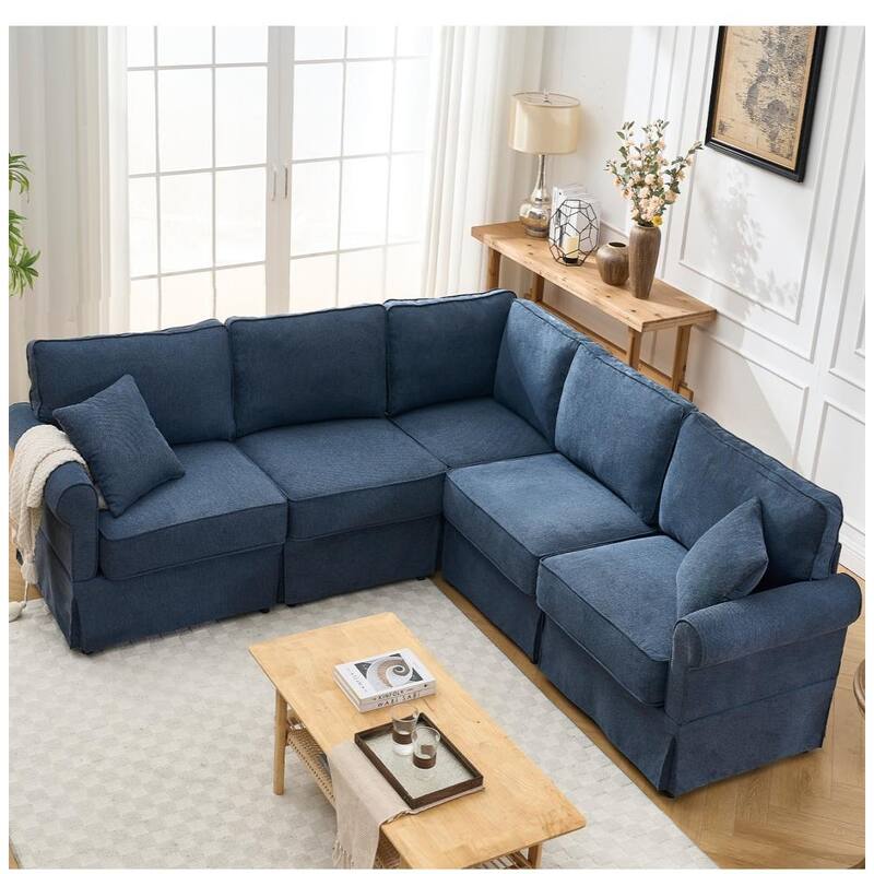 Modern Upholstered Modular L-shaped Sectional Sofa