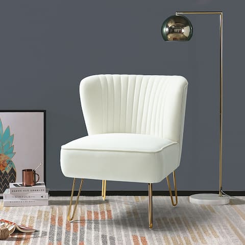Barto Tufted Side Chair with Golden Base