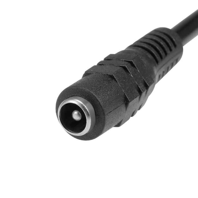 2pcs Splitter Cable 1 Female to 4 Male Connectors 40cm 5.5x2.1mm - 1 female to 4 male 2pcs - Black - 1 Female to 4 Male 2pcs