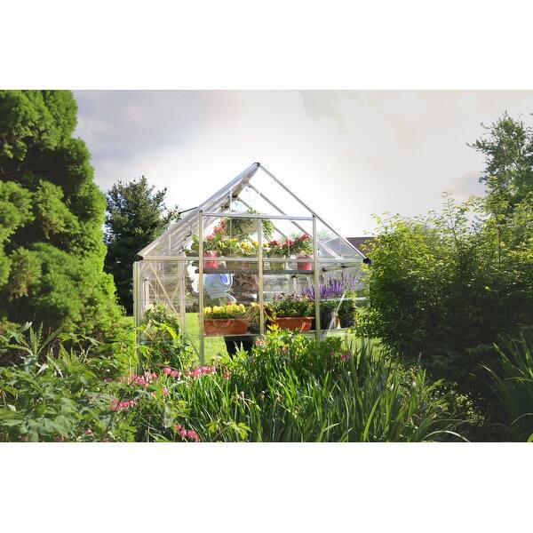 slide 1 of 10, Canopia by Palram Silver 8ft. x 8-ft. Snap and Grow Greenhouse