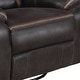 preview thumbnail 3 of 3, Jake 41 Inch Gliding Manual Recliner, Pillowtop, Dark Brown Faux Leather