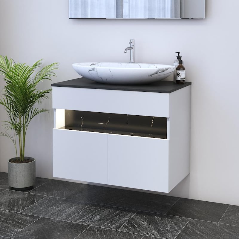 Laguna 2D 80 Floating Bathroom Vanity (32" Width)