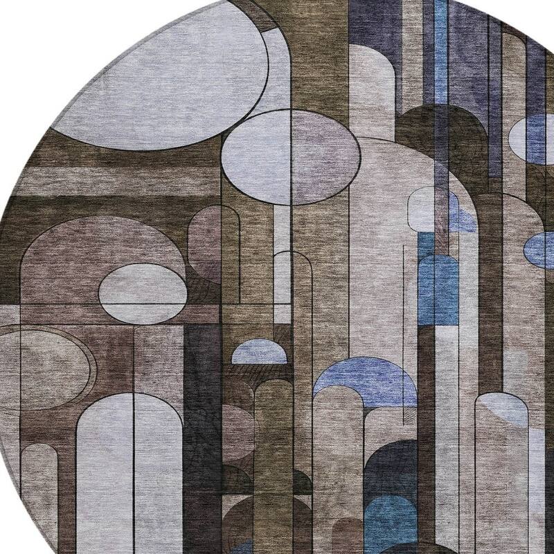 HomeRoots Geometric Transitional Rectangle Outdoor Rug