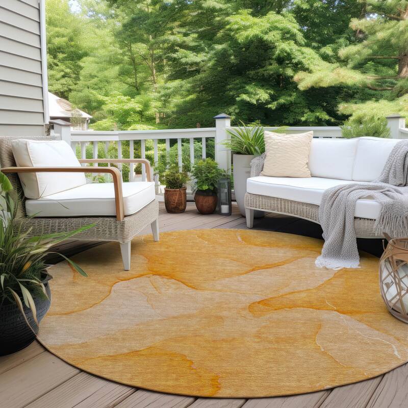 Almilo Artistic Abstract Weather Resistant Versatile Elegance Outdoor Rug