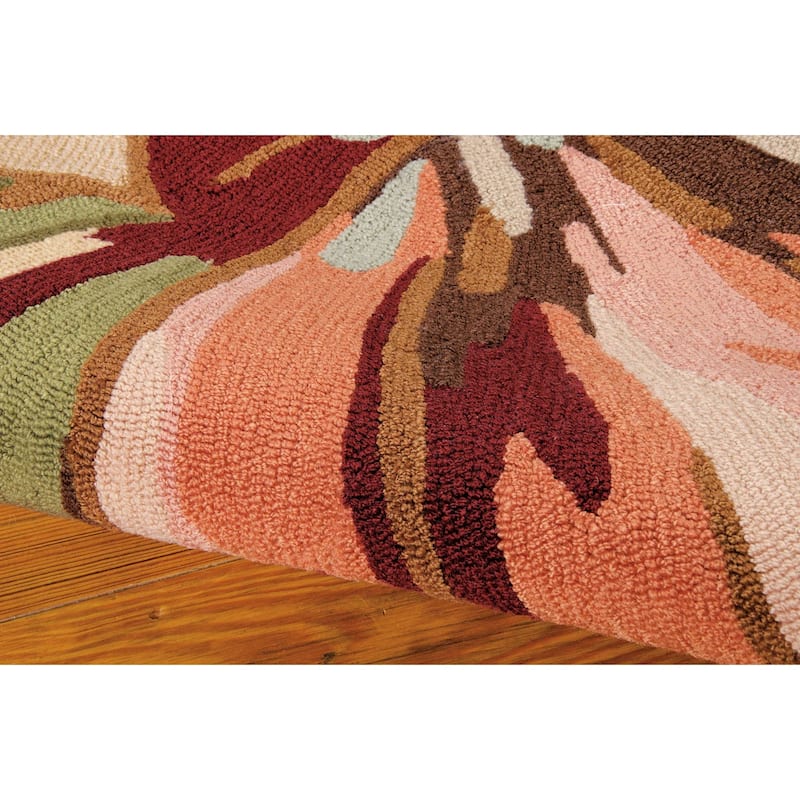Gela Floral Traditional Stain Resistant Area Rug By HomeRoots - 66' X '42' X '0.25