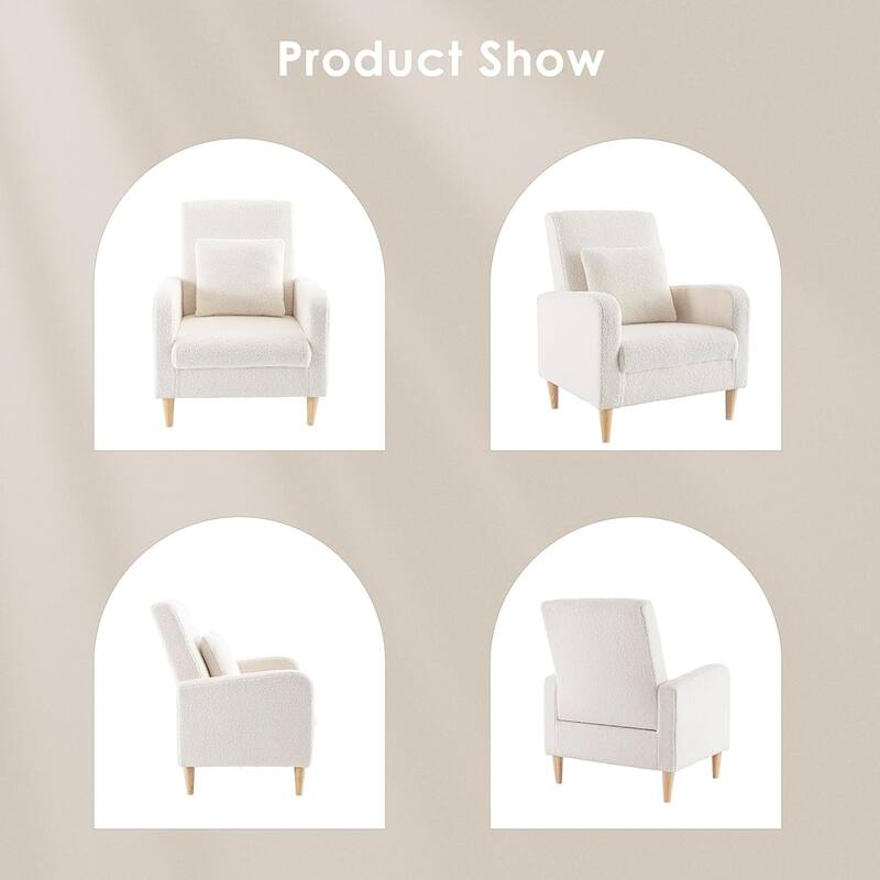 Fabric/Leather Modern Accent Chairs with Lounge Seat