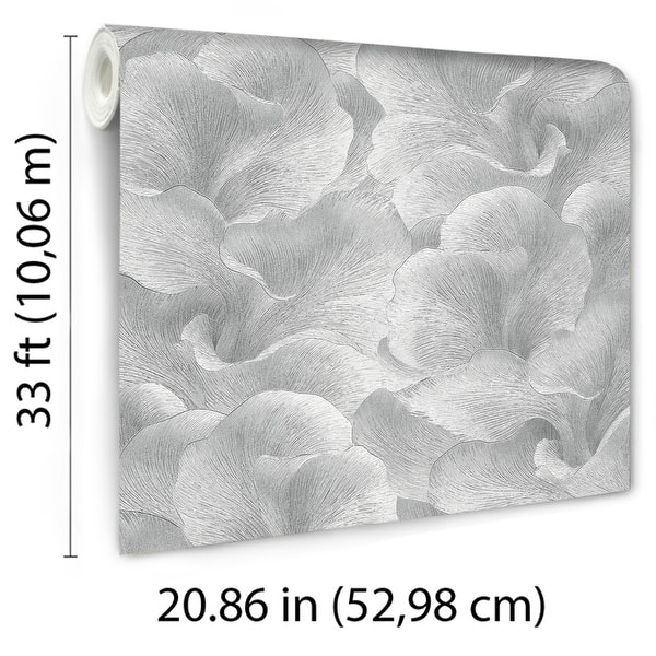 dimension image slide 5 of 9, Veer Decor Floral Glow Wallpaper