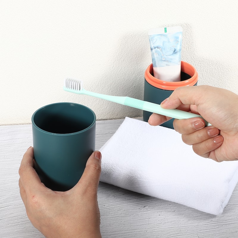 Toothbrush Travel Case, Plastic, Lightweight Traveling Toothbrush Holders Case, for Travel Business, 7.87"x2.87" - Green